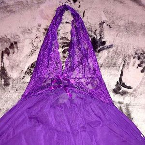A purple night gown